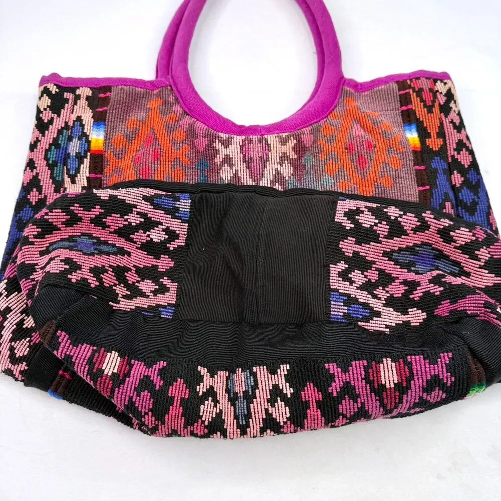 Boho Woven Large Tote Bag